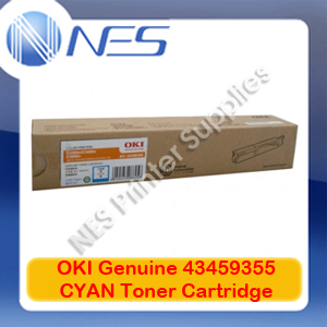 OKI Genuine 43459355 CYAN Toner Cartridge for C3300/C3400/C3600N (2.5K)